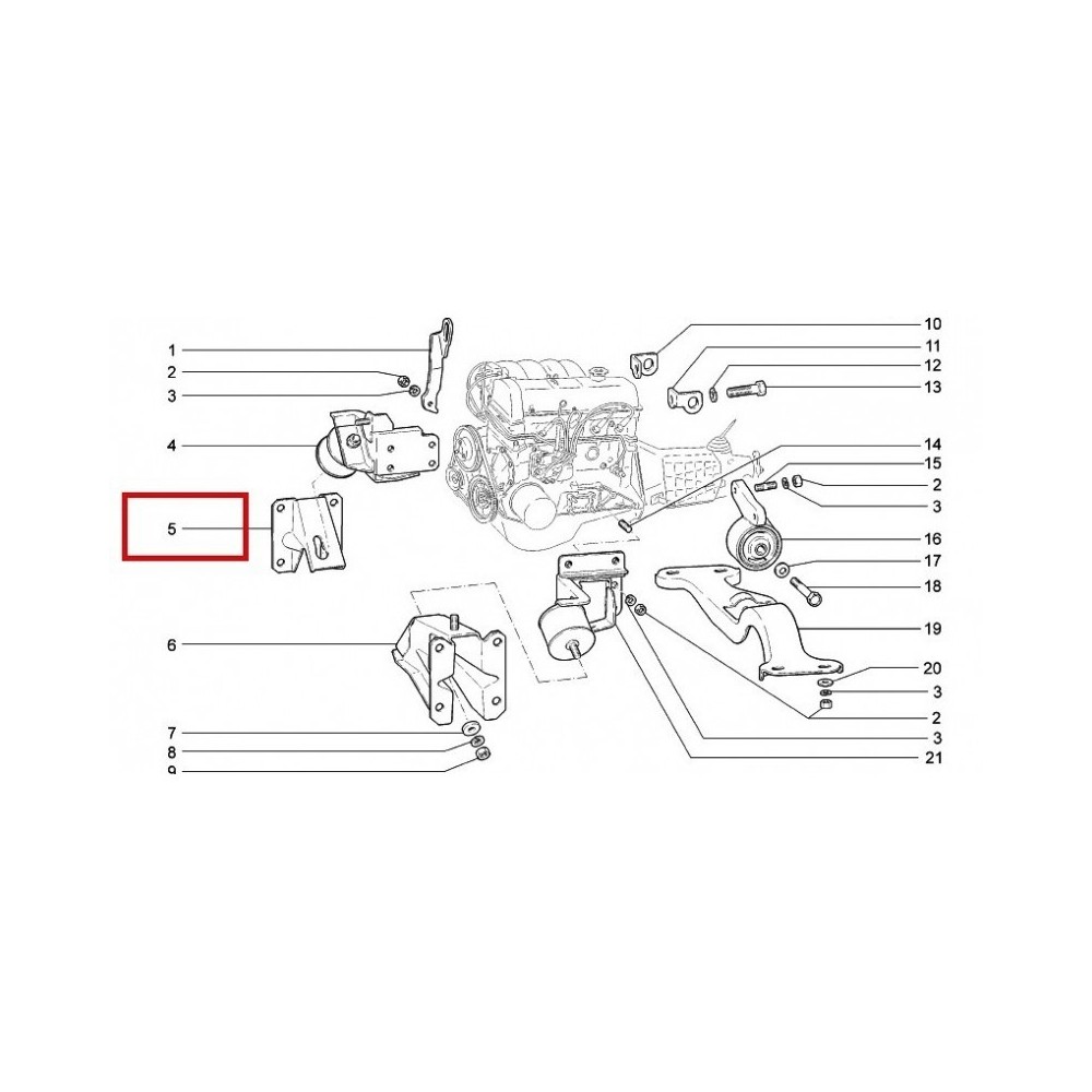 Držiak motora pravý 2121-1001003