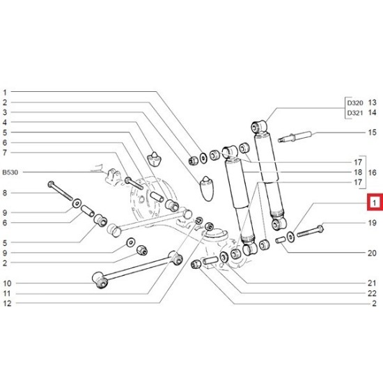 Podložka skrutky zadného tlmiča M12 2101-2915544-01