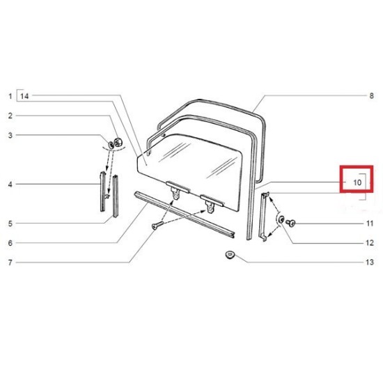Tesnenie skla dverí NIVA 21213-6103298