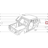 Opravný diel ľavý stĺpik zadných dverí roh 21213-5601013