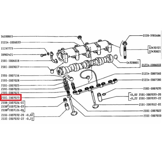 Podložka pružiny pod ventil AVTOVAZ 2101-1007023