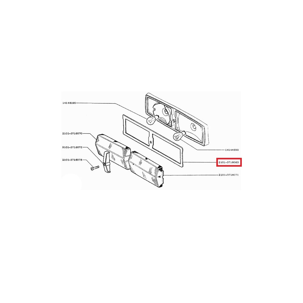 Tesnenie pod zadné svetlo 2101-3716080